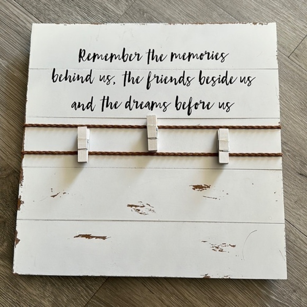 Friends Memories Photo Pin Rustic Frame